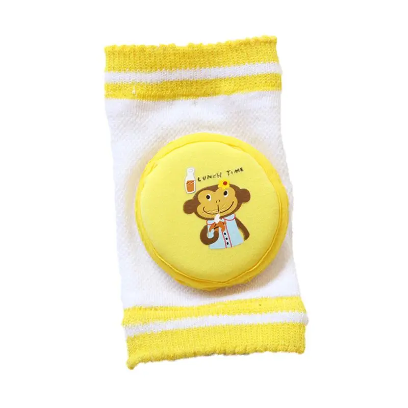1 пара детских милых плотных наколенников, гетры для ползания, для малышей, для прогулок, обучения, защита безопасности, эластичная поддержка, фиксатор для детей Ac - Цвет: Цвет: желтый