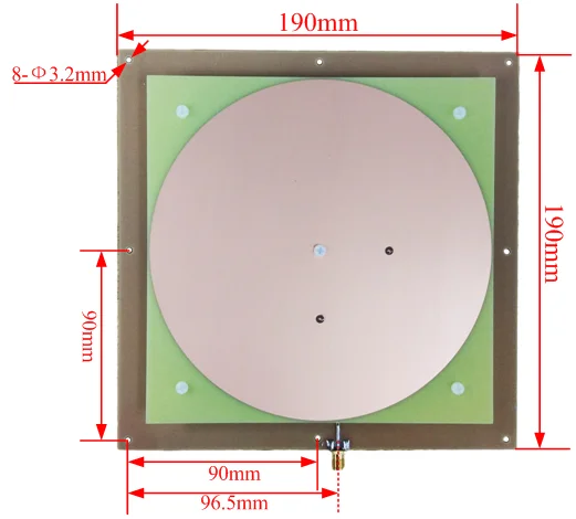 900 м UHF RFID антенна новая розничная смарт-контейнер 8dbi циркулярно поляризованная антенна диск