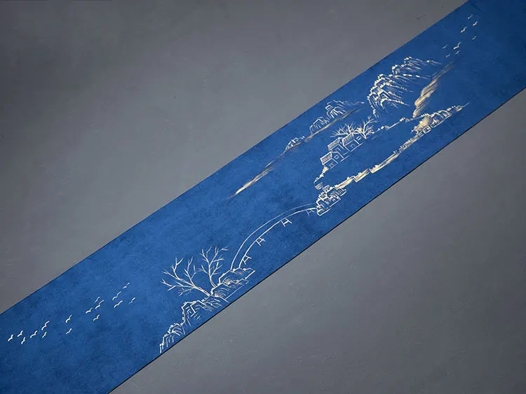30x180/250/300cm waterproof suede Zen sense hand-painted tea mat table runner Chinese style literary tablecloth teacup placement