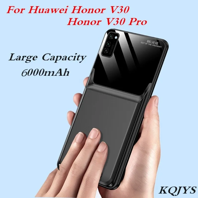 

KQJYS 6000mAh External Battery Charging Powe Case for Huawei Honor V30 Pro Power Bank Battery Charger Case for Huawei Honor V30