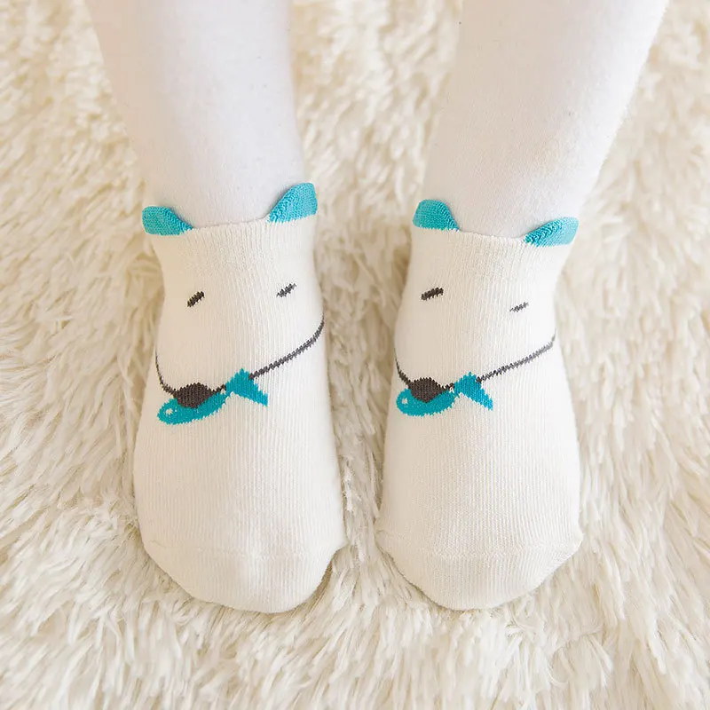 Летние и осенние хлопковые милые Нескользящие носки для малышей с рисунками хлопковые носки для мальчиков и девочек Полосатые носки для малышей носки для новорожденных - Цвет: Type 6