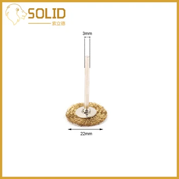 

Mini Brass Wire Brush 22/25/38mm T Type Wheel Brushes Die Grinder Rotary Electric Tool for Metal Rust Removal