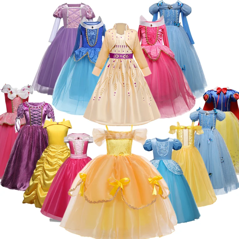 Cheap Princess-Dresses Costume Clothing Cosplay Girls Kids Children for 4-10T Halloween 3Bjd9wEjb