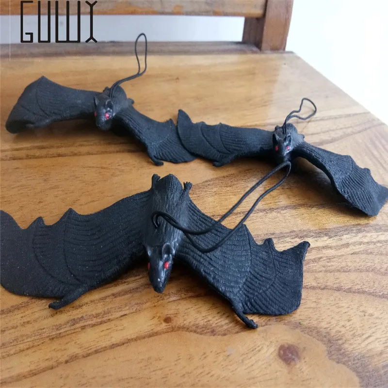 

1 PCS Soft glue simulation bats Halloween gifts party decoration festival ornaments Terrorist gift toys Soft bat