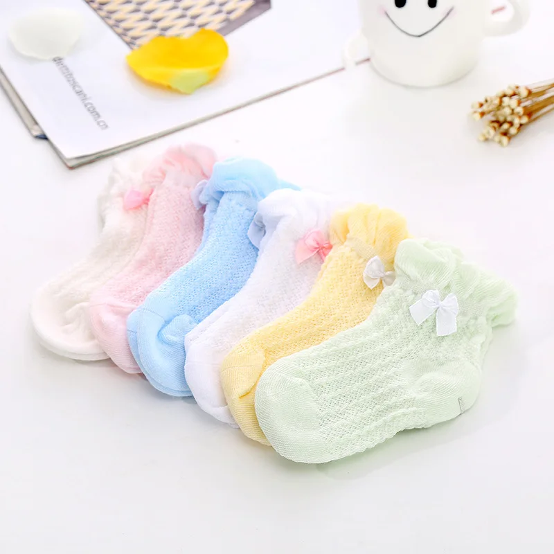 Тонкие носки в Корейском стиле для маленьких девочек на весну и осень, носки с сеткой, детские носки, кружевные носки для маленьких принцесс