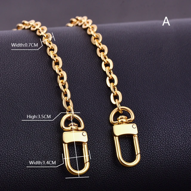BAMADER Chain Straps High-end Woman Bag Metal Chain Fashion Bags Accessory DIY Bag Strap Replacement Luxury Brand Chain Straps Gold A 100CM