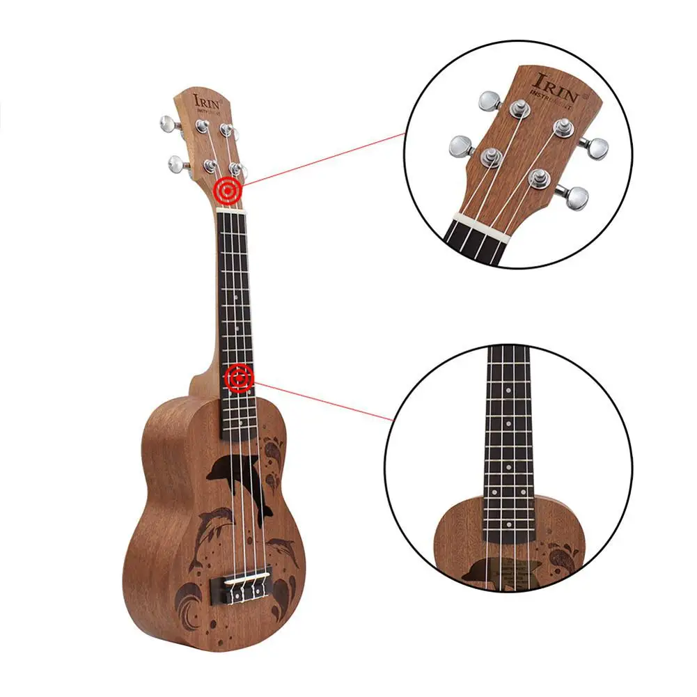 Mount Chain 21 дюймов Sapele Ukulele полые Дельфин Ukelele Гавайская маленькая гитара Рождественский подарок