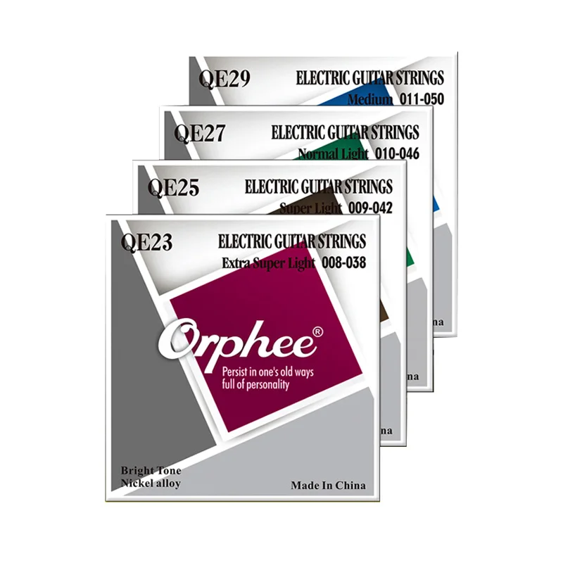 Струны Orphee Professional QE23 /QE25/ QE27/QE29 для электрогитары гитарные с никелированным