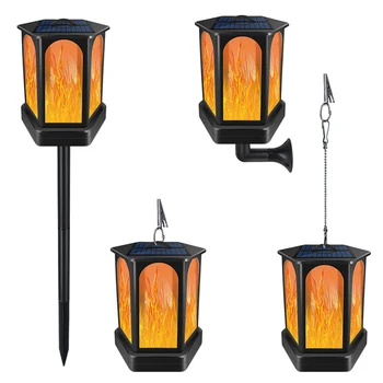 

Solar Energy Flame Torch Lamp 12 LED Light Control Pluggable Plastic Waterproof Lawn Courtyard Fence Garden Outdoor Lighting