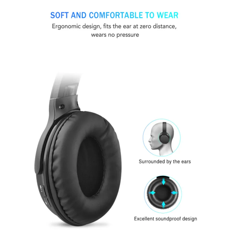 Беспроводные Bluetooth Игровые наушники с поддержкой SD FM карты радио для планшета ТВ мобильного iPhone сабвуфер Проводная гарнитура с микрофоном