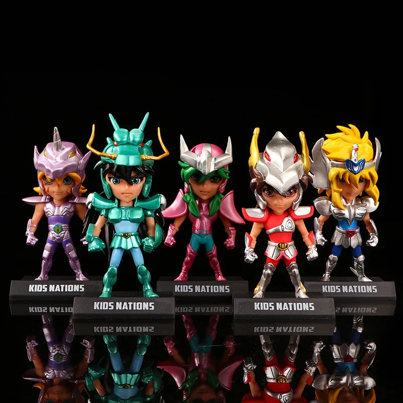 Tronzo 5PCS/Set Saint Seiya Cute Bronze Dolls Pegasus Cygnus Hyoga Dragon Shiryu Jabu Action Figure Model Toys | Игрушки и хобби