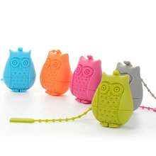 Многоразовый силиконовый чай-заварник в форме Совы дизайн для рассыпного чая и фильтр для чайных листьев Травяные специи рассыпной фильтр диффузор