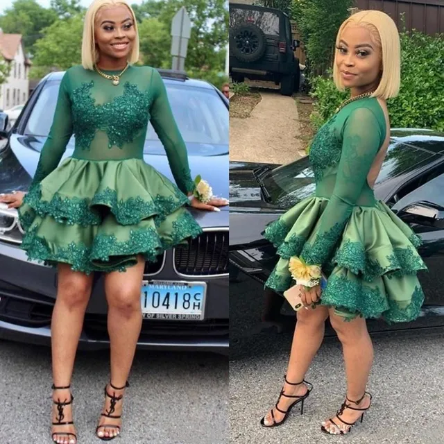 Dark Green Cocktail Dresses Long 