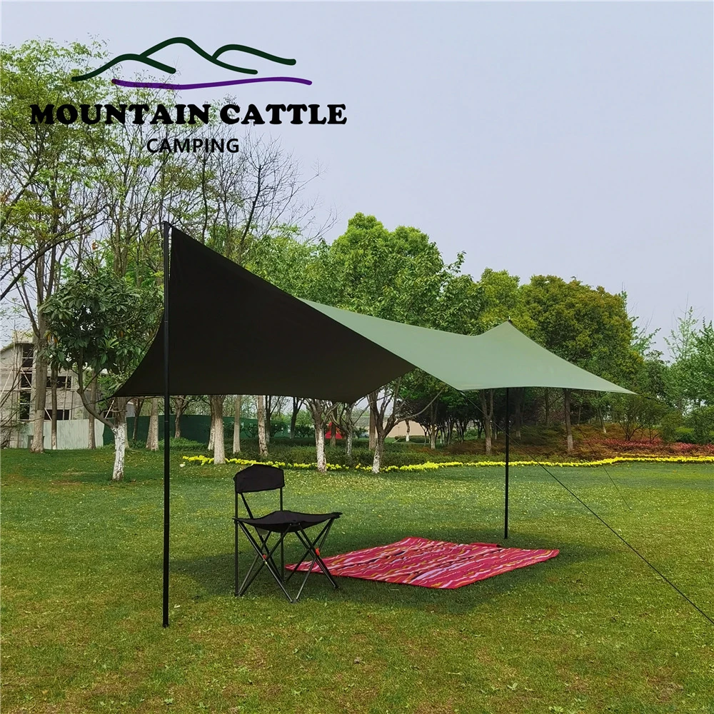 見事な Canopy Tarp, Camping Inch 118 x 138 CROWN CAMEL Sunshade O並行輸入品 Portable UPF50+, その他テント Outdoor Camping Sun Shelter Tarp Tent Shade Awning Anti UV Oxford