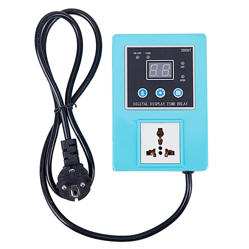 

Power Timer Switch Socket Wireless Controller with Digital LED Display Countdown Time Relay Remote Control Consumptio Low Power(