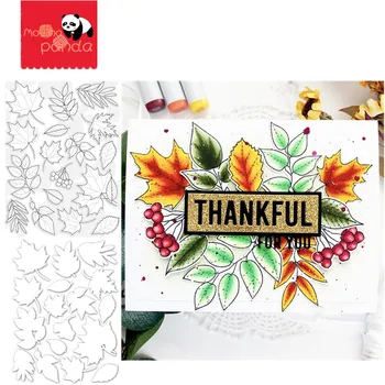 

AUTUMN LEAVES Metal Cutting Dies and Stamps Stencils for Scrapbooking Stamp/Photo Album Decorative Embossing DIY Paper Cards