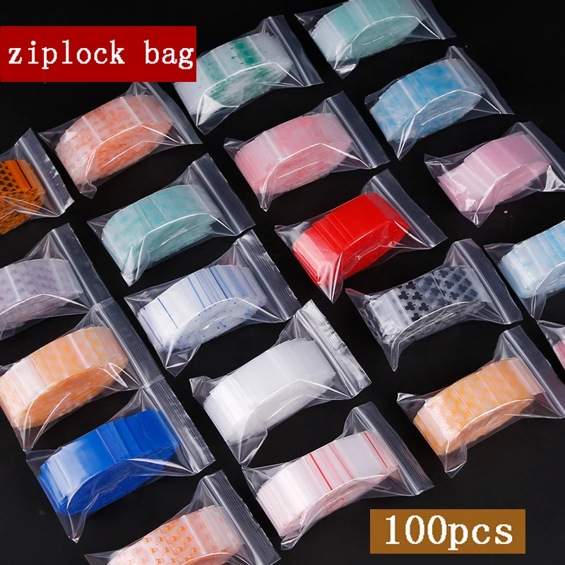 Thick 0.24mm 3X4cm Mini Cute Cheaper Plastic Zipper Print Bags Ziplock Plastic Packaging Pouches Jewelry Candy Pill Pack 4