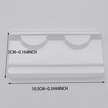 

wholesale 100pcs/pack lash trays for 25mm mink eyelashes plastic acrylic tray eyelash packaging box rectangle case clear holder