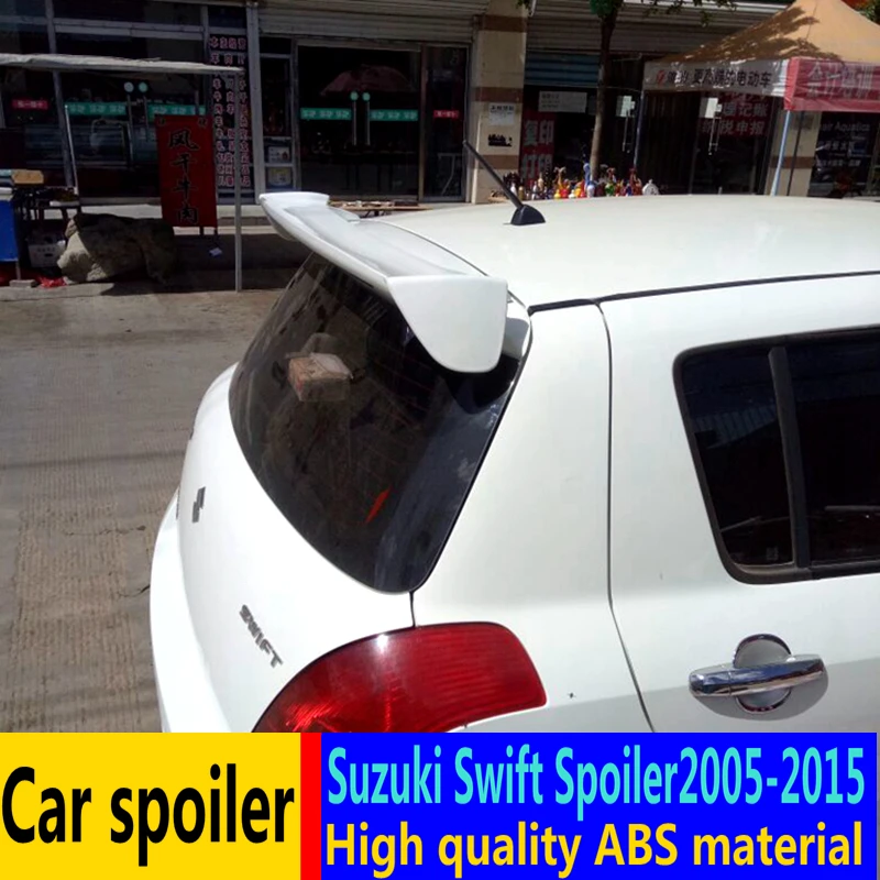 For Suzuki Swift Spoiler 2005-2015 High Quality ABS Material Automotive Tail Primer Color for Top Wing Rear | Автомобили и