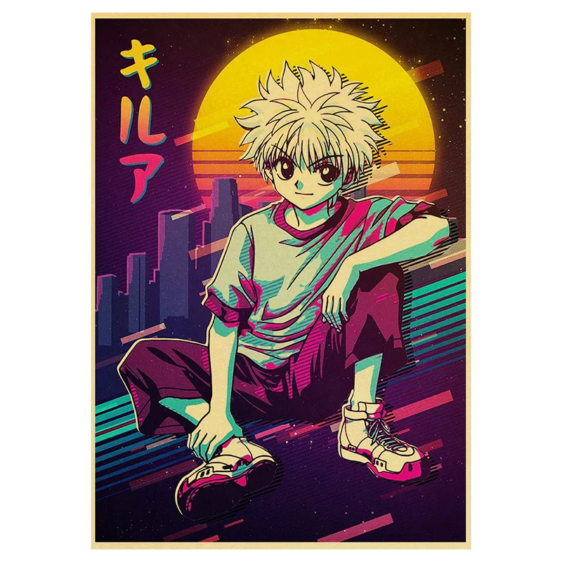 Gon Freecss Killua Zoldyck Kraft Paper Poster Classic Japanese Anime Hunter X Hunter Character Wall Stickers For Home Bar Decor Aliexpress Mobile