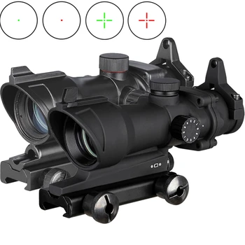 

Tactics ACOG 1X32 Tactical Red Dot Sight Optical Rifle Scopes ACOG Red Dot Scope Hunting Scopes green Crosshair With 20mm mount
