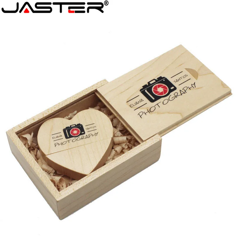 Wooden heart usb flash drives 4GB 8GB 16GB 32GB 64GB Wedding gift
