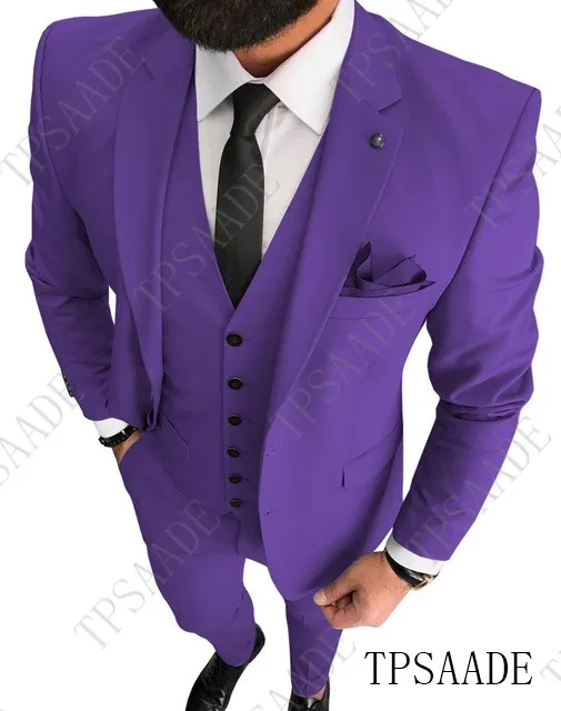 Suit 10 TPSAADE, 3 шт., мужской костюм, новинка, приталенный, Бизнес Стиль, официальная одежда, смокинг, высокое качество, свадебное платье, мужские костюмы, повседневный костюм, Homme, розовый - Цвет: Suit 10