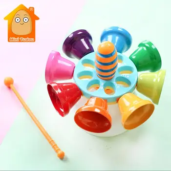 

Rotatable 8 Notes Music Bell Toy Kids Colorful Musical Mallet Hand Rattle Game Early Learning Educational Toys For Children Gift