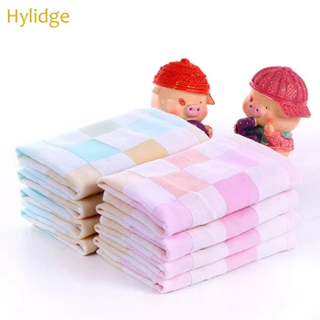 

Hylidge Cotton Gauze Small Towel For Baby Girl Boy Towel 25*25CM Hook Type Microfiber Kids Face Towel for Children Kerchiefs 1PC
