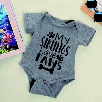 

Newborn Baby Bodysuit Summer Clothes Boys Girls Jumpsuit Letter Short Sleeve Cotton Clothes Infant Outfits For Kids Gifts