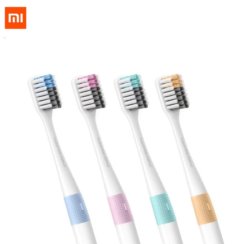 Xiomi DR.Bei Toothbrush Bass Method Sandwish-bedded Teeth Clean Brush Soft 4 Colors in 1 set with Travel Box Tooth Xiami | Электроника