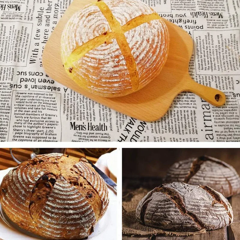 ABUI-(10 Inches+ 8 Inches+ 6.3 Inches) Bread Proof Basket Bread Basket+ Bread Slice Tool+ Dough Scraper+ Proofing Cloth Bre