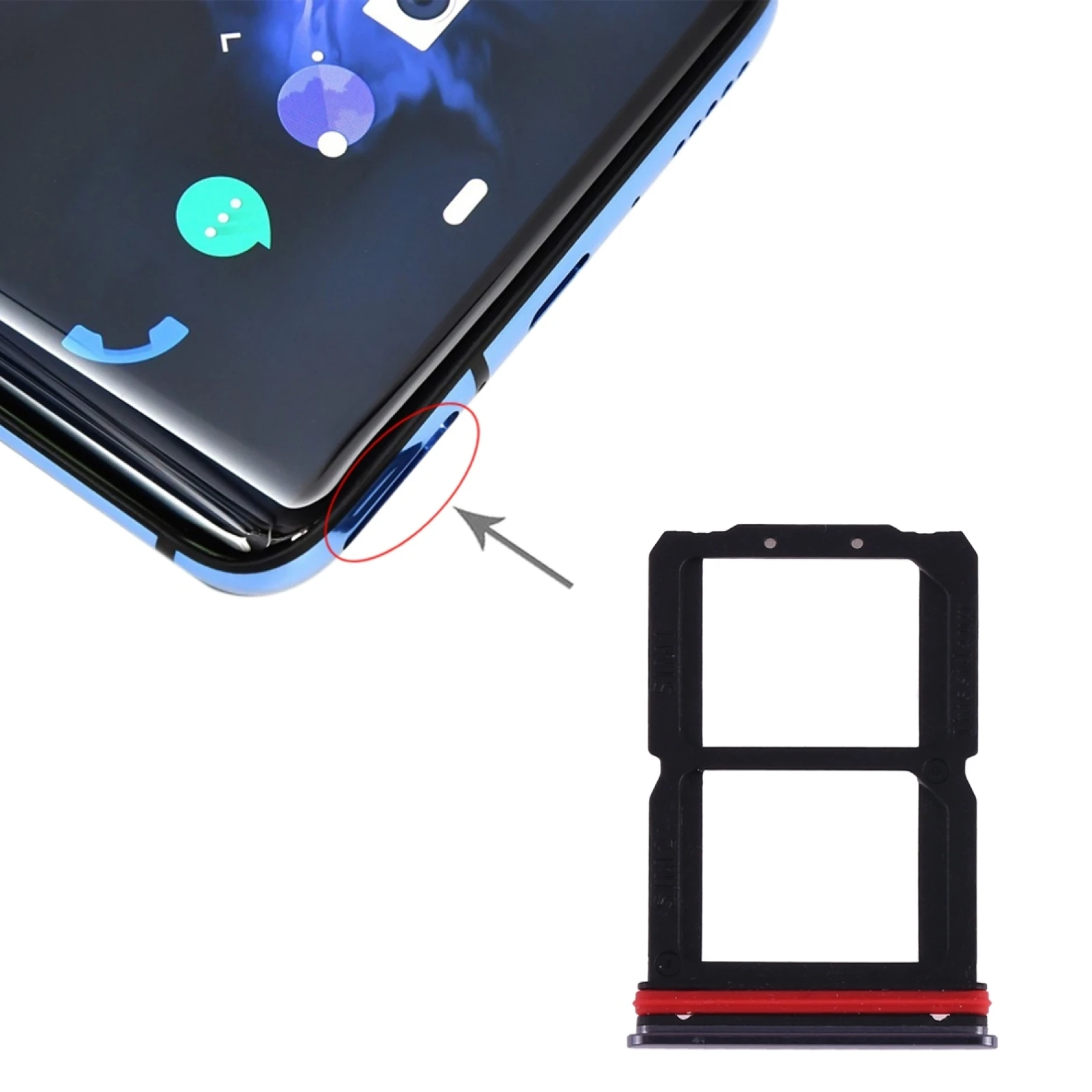 Sim Card Tray + Sim Card Tray For Oneplus 7 / 6t / 6 / X / 5 / 5t A5010  Dual Sim Cards Tray Replacement Parts - Sim Cards Adapters - AliExpress
