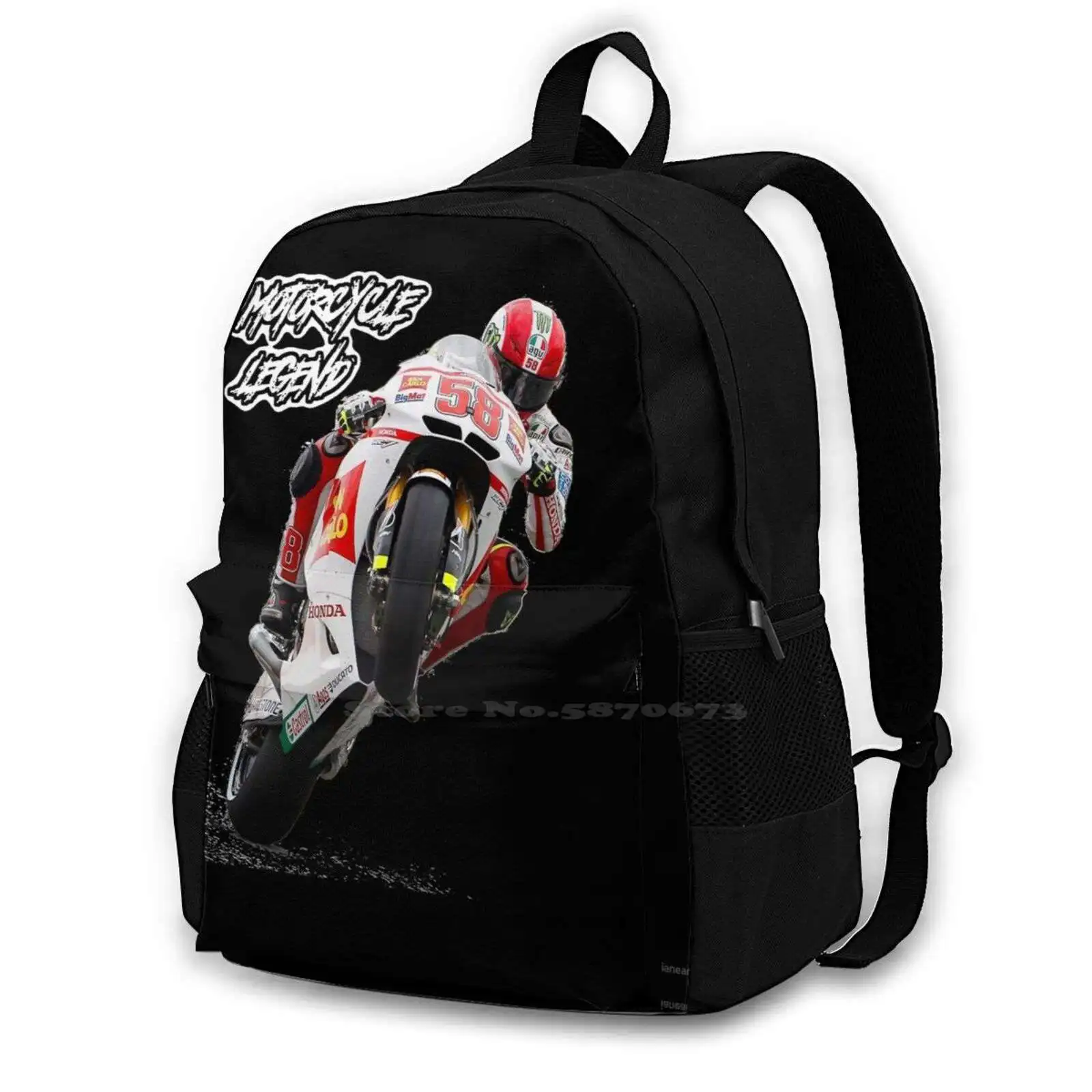Super Sic' Marco Simoncelli Wheelie Monster Nuovi Arrivi Satchel Zainetto Borse Zaino Marco Simoncelli Supersic Moto