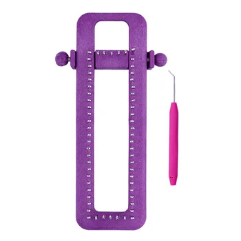 

Jiwuo Adjustable Sock Loom Kit DIY Purple Hand Knitting Tool Hosiery Knitting Machine Handmade Socks Scarf Hat Weaving Tool