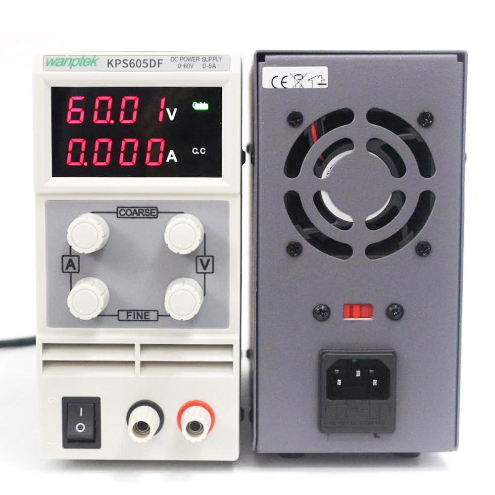 

4 Pcs KPS605DF Adjustable High precision double LED display switch DC Power Supply protection function 60V3A