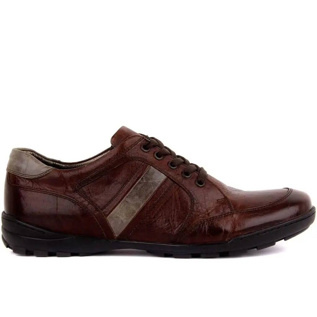 

Sail Lakers-Brown Leather Men 'S Casual Shoes