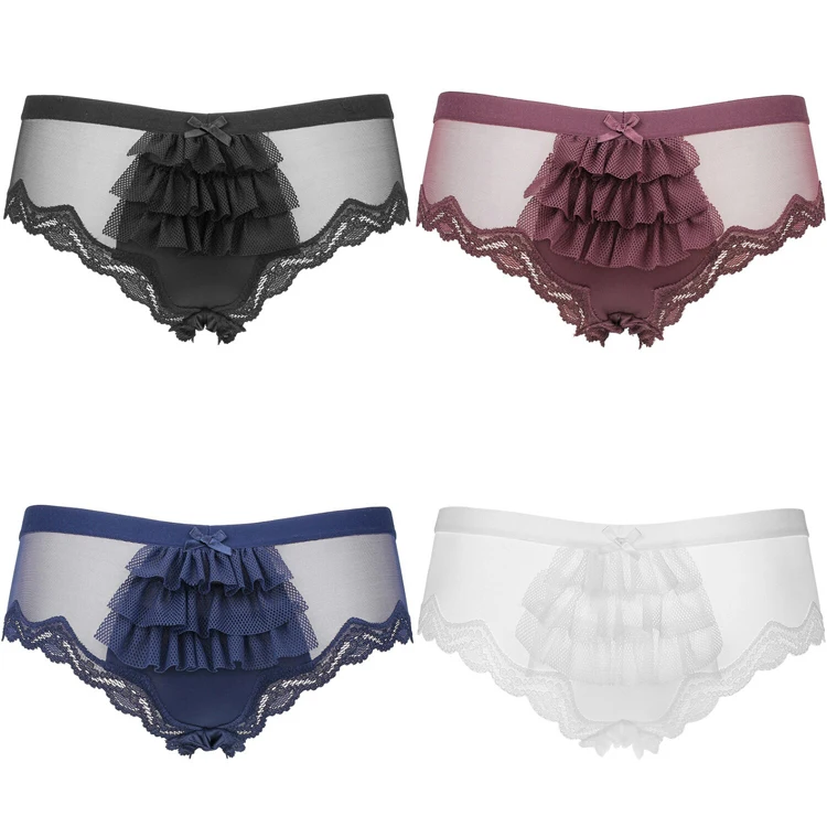 TERMEZY New Amazing Sexy Panties Women Mid Waist Lace Thongs and G Strings Underwear Pure Colour Ladies Panties Panty M/L