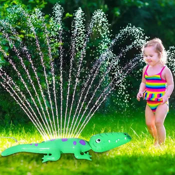 

C rocodile Inflatable Sprinkler creative cartoon Toy Children Pad Outdoor Toys for Lawn Garden Sprinklers