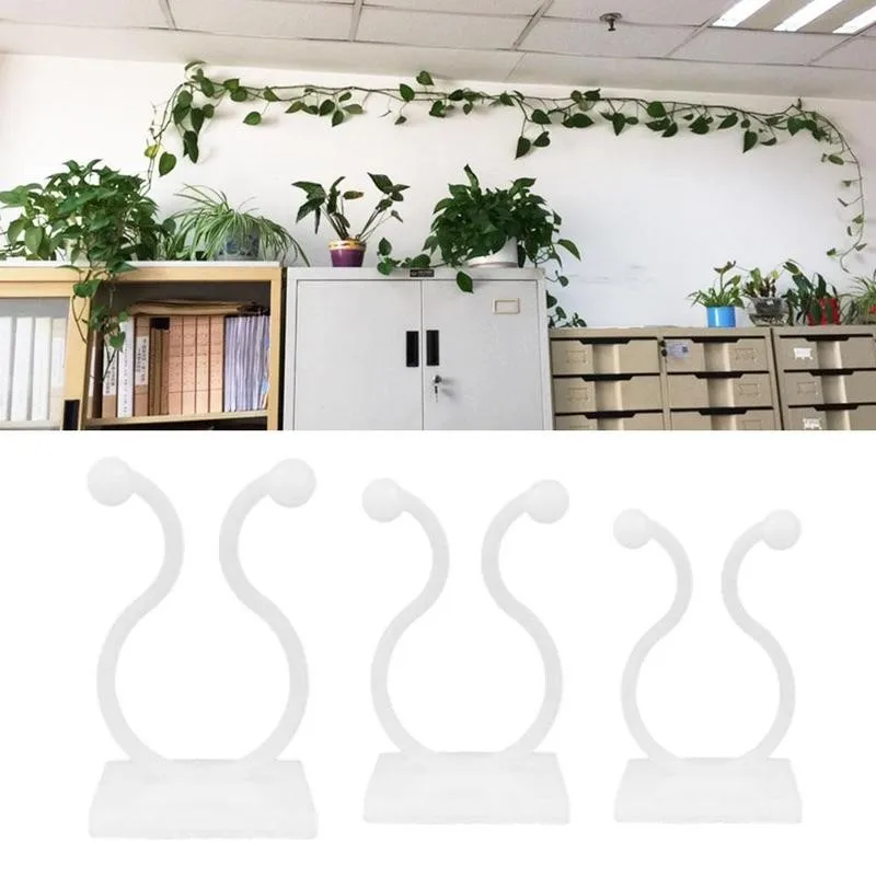 5/10/20Pcs Invisible Plant Climbing Wall Clip Sticky Hook Vines Fixing Clips 