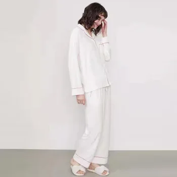 

New autumn and winter flannel pajamas set warm and comfortable home service pajamas pajamas set