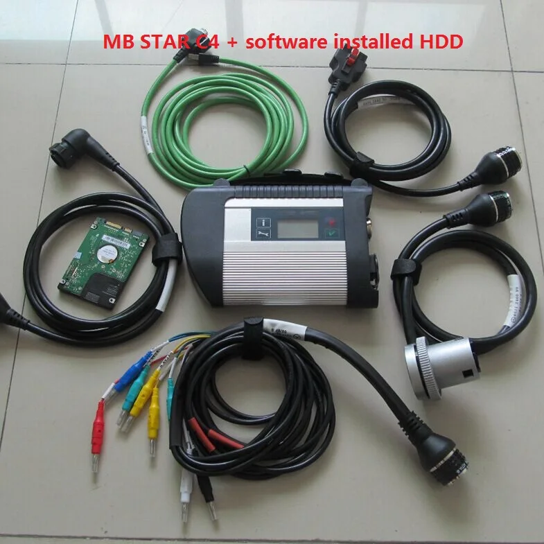 Star diagnosis C4 SD Подключение компактный 4 MB автомобильный грузовик диагностический инструмент+ Программное обеспечение hdd ssd,12 V+ dell d630 ноутбук использовать напрямую - Цвет: C4-320G software HDD