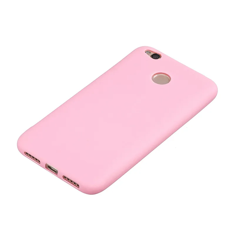 Яркий матовый мягкий чехол из ТПУ для Xiaomi Redmi 4X Note 5A S2, ударопрочный ультра тонкий роскошный брендовый защитный чехол на заднюю панель - Цвет: Dark Pink