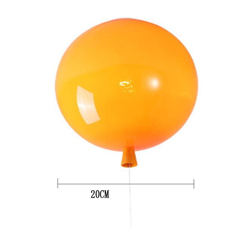Modern Pendant Lights Nordic Pendant Lamp Balloon Hanging Lamp for Kid Children's Room Light Fixture Party Birthday Gift Cartoon - Body Color: Orange 20cm