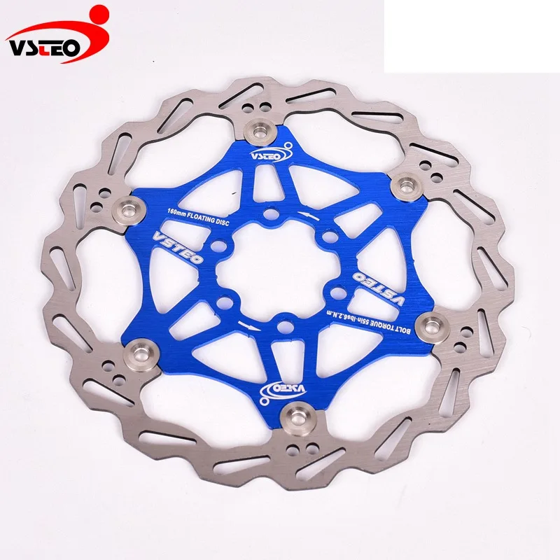 blue-180MM MTB тормозной поплавок плавающие дисковые роторы 160 мм 180 мм 203 мм гидрааулиновые дисковые Тормозные колодки поплавок роторы Велосипедный тормозной диск Запчасти для велосипеда - Цвет: blue-180MM