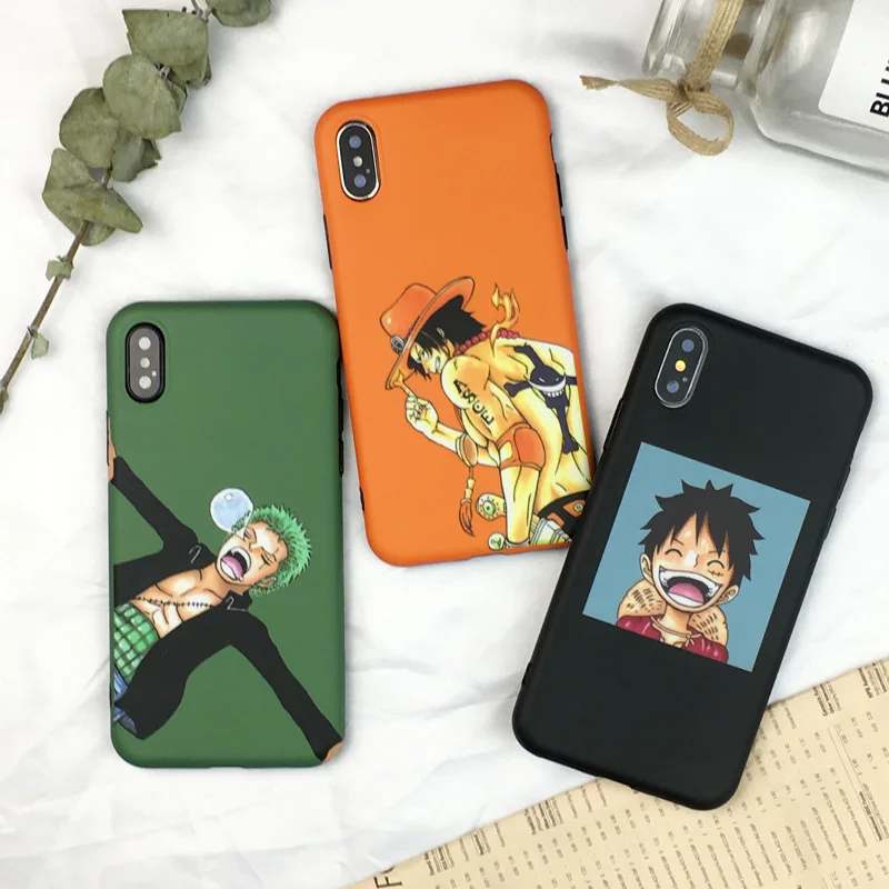 

Retro ONE PIECE Phone case silicone cover Japan Anime Luffy Roronoa Zoro for coque iPhone 7 7 Plus 6 8 6s Plus X XR Xs MAX case