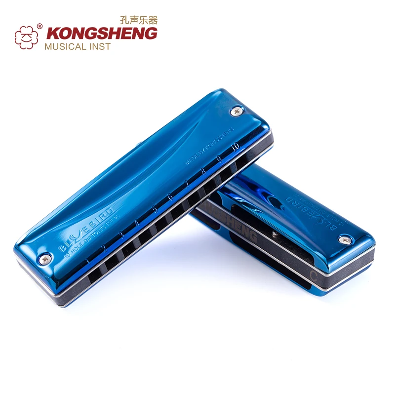 

KONGSHENG 10 Holes Blues Harmonica Diatonic Blues Harp Bluebird Professional Musical Instrument Key of C/Db/D/Eb/E/F/Gb/G/Ab/A/B