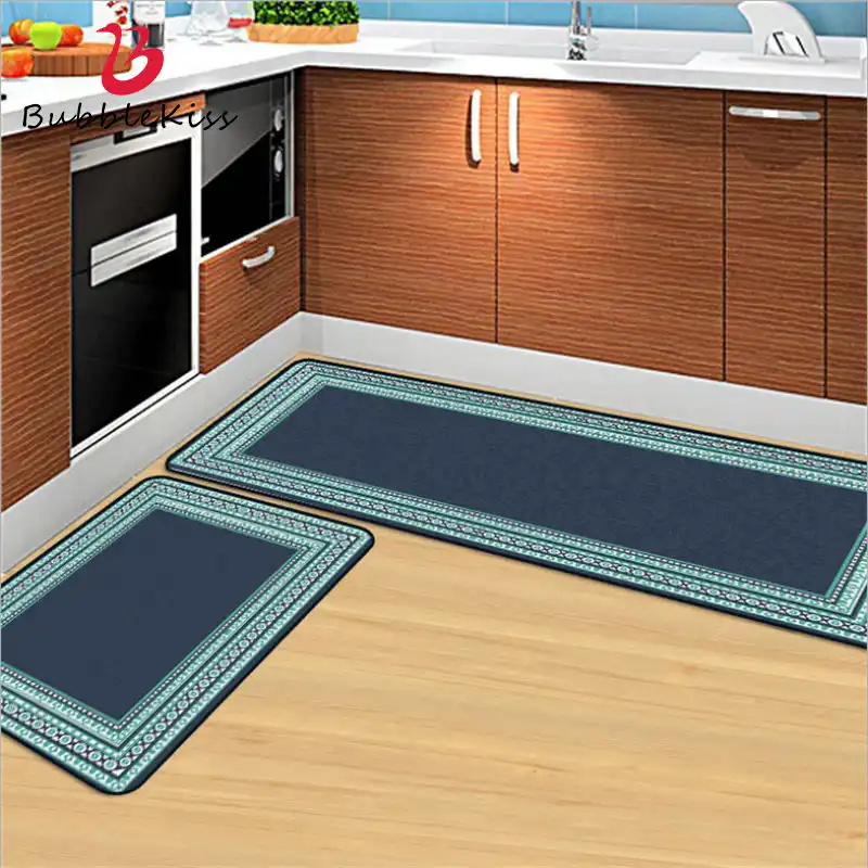 Bubble Kiss European style Dark Blue Thick Strip Kitchen Mat Bubble Kiss European style Dark Blue Thick Strip Kitchen Mat