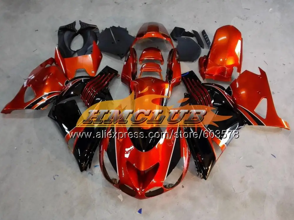 No. 3 Orange Инъекции для KAWASAKI ZZR1400 ZX14R 06 07 08 09 10 11 113CL. 11 красный жемчуг ZX 14R ZX-14R 2006 2007 2008 2009 2010 2011 обтекатель - Цвет: No. 3 Orange