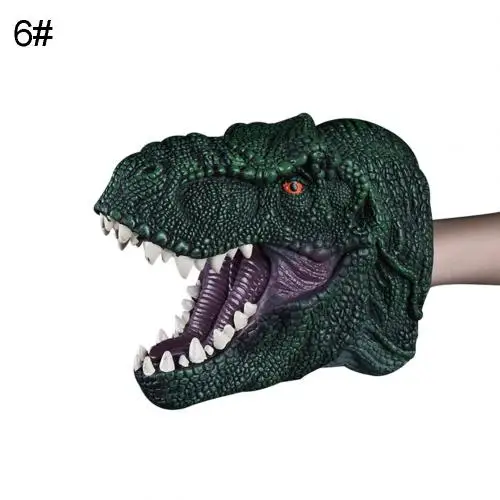 Green Tyrannosaurus Моделирование динозавр ПВХ ручная Перчаточная кукла интеллектуальные ролевые игры Динозавр Модель фигурка игрушка для детей подарок - Цвет: Green Tyrannosaurus